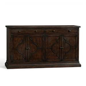 Buffet en bois de manguier raffiné, armoire de rangement moderne de style antique européen pour salle à manger ou salon, meubles de maison - Product Image 5