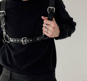 Arnés de Pecho de Cuero de Primera Calidad para Hombre Bold Bulldog MHS-0027, Pieza Destacada con Cadenas Desmontables, Equipo de Bondage - Product Image 4