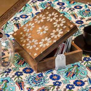 Boîte de rangement de calligraphie arabe haut de gamme avec incrustation d'os et finition laquée, collection écologique Eid Mubarak - Product Image 4