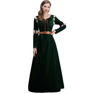 Vestido de Satén de la Princesa Merida de Disney para Adultos, Largo y Lujoso, con Diseños de la Reina, para Navidad, Cumpleaños y Otras Ocasiones - Product Image 4