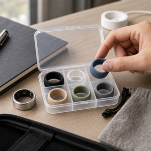 เคสซิลิโคนกันรอยขีดข่วนสำหรับแหวนสมาร์ท ใช้ได้กับ Samsung Galaxy Ring  พร้อมโลโก้แบบกำหนดเอง ชุดเคสซิลิโคนสำหรับออกกำลังกาย 4 ชิ้น - Product Image 6