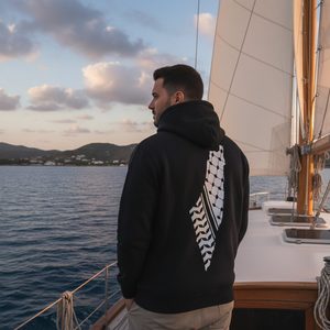 Sudadera con Capucha con Mapa de Palestina, Ecológica, 100% Algodón, Cierre de Cremallera, Transpirable, Tallas XS S M L XL 2XL 3XL 4XL - Product Image 1
