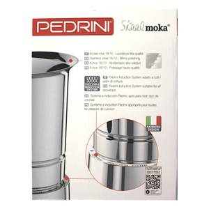 Cafetière Moka Pot 10 tasses en acier inoxydable avec chauffage par induction, finition chrome poli (02CF039) - Product Image 4