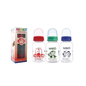 Ninio ขวดนมเด็กขนาดเล็กความจุ240มล. ลายการ์ตูนกันอาการจุกเสียดพิมพ์ลายการ์ตูนมีจำหน่ายฟรีพลาสติกซิลิโคน - Product Image 2
