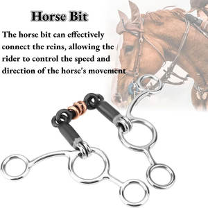 Arco Iris multicolor caballo Bit anillo suelto rombo Fat Link Acero inoxidable Snaffle Durable ecuestre Tack entrenamiento montar - Product Image 2