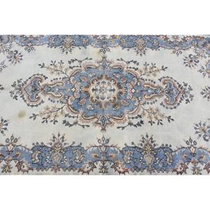 Alfombra de lana turca Vintage, diseño de retazos clásico blanco y azul, alfombra de tejido plano de 3,9x6,6 pies, decoración para sala de estar, látex de 4m - Product Image 5