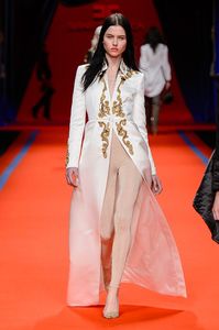 HEAVY ZARDOZI EMBROIDERY ON STUNNING LONG JACKET WITH EMBELLISH OF CRYSTAL BEADS ,PEARLS,GLASS STONE WORK FOR PARTY-WEAR @ 2022 - Product Image 2