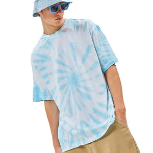 Camisetas personalizadas con efecto tie-dye en espiral para hombre, camisetas extragrandes multicolores con estampado tie-dye, camisetas de manga corta informales para uso diario. - Product Image 2
