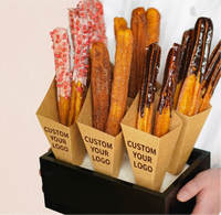 Porte-cônes en papier pour churros de qualité alimentaire |   Emballage personnalisé avec marque |   Fournisseur de boîtes à emporter