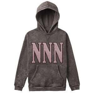 เสื้อฮู้ดดี้คุณภาพเยี่ยม สีเทา ล้างสีแบบ Acid Wash แขนยาว สไตล์เทรนดี้ สำหรับผู้ชายและเด็กผู้ชาย พร้อมโลโก้ปักด้วยไหมเชนิลล์ - Product Image 2