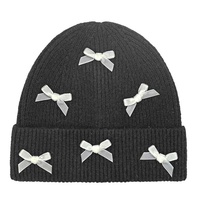 Gorro de Invierno con Lazo Bonito de Fábrica de Vietnam, Gorros con Parche de Logotipo Personalizado para Hombres y Mujeres, Gorros Cálidos al por Mayor