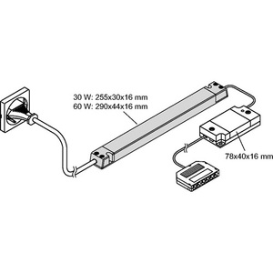 <b>LED</b> <b>Driver</b> Board and Module-Emotion Frankfurt Series 1-Channel Radio Control 230V/<b>12V</b> 60W 6-Way Distributor L&S - Product Image 3