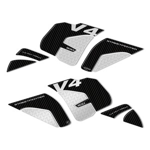 Adesivi laterali per serbatoio 3D di dimensioni personalizzate, funzione impermeabile, compatibili con Ducati Streetfighter V4 2020-2022 - Product Image 2