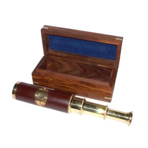 Article d'artisanat indien étui en cuir télescope victorien Marine Vintage jumelles de haute qualité en laiton Antique meilleures ventes - Product Image 2