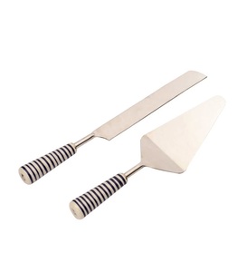 Ensemble de couteaux de mariage en acier inoxydable doré, fait à la main, avec couteaux à fromage et à beurre, 3 pièces, plaqué or, ustensiles de cuisine pour la décoration de table - Product Image 5