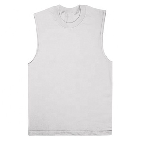 Vente en gros XL hommes Gym débardeur été décontracté entraînement Fitness Muscle Singlet respirant été sans manches sans couture imprimé - Product Image 2