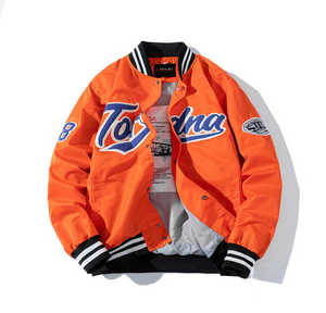 Varsity Jacket Hombres Mujeres Unisex College Baseball Bomber Jacket Streetwear Prendas de abrigo Custom Team Logo Jacket - Product Image 5