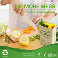 Sacs en papier compostables personnalisables en gros avec doublure PLA, sacs à déchets de cuisine écologiques anti-fuite 24H, emballage biodégradable