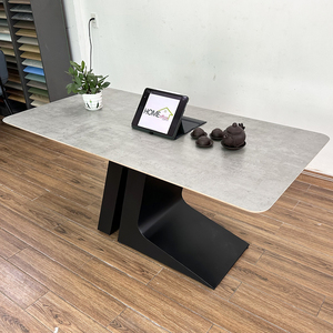 โต๊ะรับประทานอาหารทรงสี่เหลี่ยมมินิมอล 140/160x80 ซม. ท็อปไม้อัดและขาเหล็ก ประกอบสำเร็จและขยายได้ โต๊ะครัว BA68106 - Product Image 5