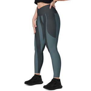 Leggings de fitness taille haute pour femmes Usine personnalisable Pantalons de yoga en gros Taille élastique sans couture Leggings de yoga solides - Product Image 6