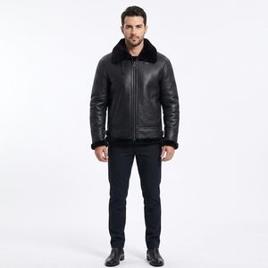 Chaqueta de Cuero para Hombre al por Mayor, Ropa Exterior Casual de Moda, Chaqueta Estilo Motociclista con Diseño Personalizado, Fabricante y Proveedor OEM ODM - Product Image 1