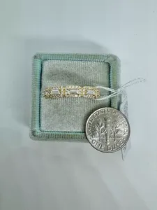 925 <b>Silver</b> 2Ct Baguette Cut Real Moissanite Diamond Wedding <b>Band</b> Stylish <b>Ring</b> From the Moissanite <b>Rings</b> Collection - Product Image 3