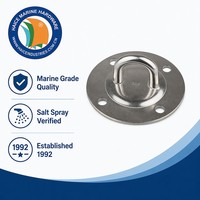 Plaque d'œil marine en acier inoxydable 304, 9x90mm, avec crochet et boucle de fixation pour suspension au plafond, matériel de gréement, accessoires pour yachts et bateaux