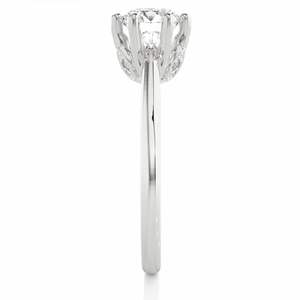 Bague de fiançailles solitaire en diamant taille ronde pour femme - Product Image 5