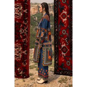 Conjunto de traje de jardín de 2 piezas para mujer, sin costuras, estampado, color azul marino - Product Image 5