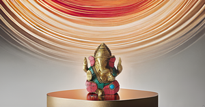Modern Brass Lord Ganesha Statue Idol for Religious Home Decor for Pooja <b>Mandir</b> Office Table Weddings Birthdays for Diwali - Product Image 2