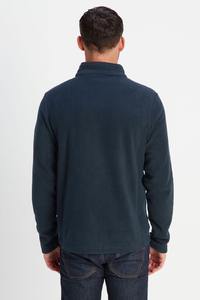 Chaqueta de lana polar con cremallera, prendas de vestir cálidas lisas, chaqueta con cremallera completa con cuello levantado, chaquetas de lana polar negras lisas para adultos para hombres - Product Image 3