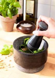 OEM Manufacture Long Handle Wooden <b>Pestle</b> With Wide <b>Mortar</b> Designed For Smooth Grinding And Easy Handling In Daily Cooking Tasks - Product Image 5