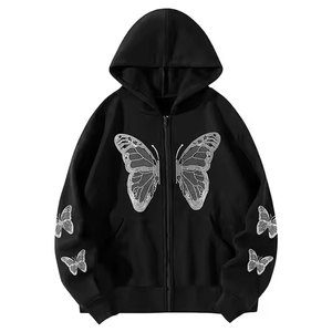 Nouveauté : Sweat-shirts à capuche pour hommes en coton 100% avec strass, couleur unie, style basique, vente en gros - Product Image 1