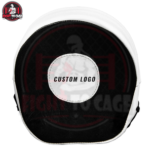 Guantes de Boxeo de Piel Blancos y Negros de Primera Calidad, Curvos, para Entrenamiento de Golpes, Ligeros, Duraderos y Reforzados - Product Image 2