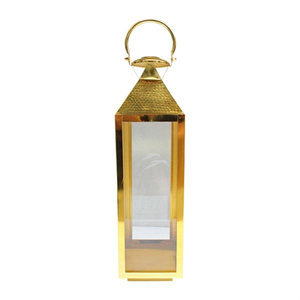 Attractive Design Candle Holder Lantern Best Selling Candle <b>Jar</b> Lantern Metal and <b>Glass</b> Brown Color Lantern <b>for</b> Christmas <b>Decor</b> - Product Image 2