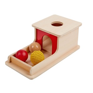 Boîte de Permanence Montessori en Métal pour Nourrissons de 6 à 12 Mois, Modèle Moderne en Bois et Plastique, Boules Tricotées - Product Image 1