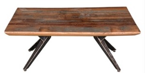 FAUNIA Meubles de salon modernes faits à la main Table basse en bois avec pieds en fer Durable et décoratif pour un usage domestique - Product Image 2