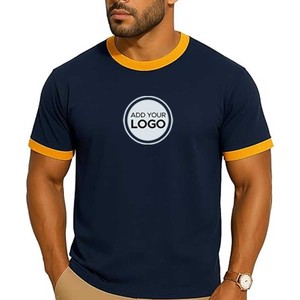 T-shirts à manches courtes en coton pour hommes T-shirt à manches courtes en coton mélangé parfait pour hommes T-shirt 60/40 coton/poly T-shirts à col rond doux - Product Image 2