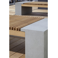 Ensemble de meubles d'extérieur en ciment durable, style minimaliste moderne, pour la rue, le bureau, le jardin et le centre commercial, chaise décorative de haute qualité