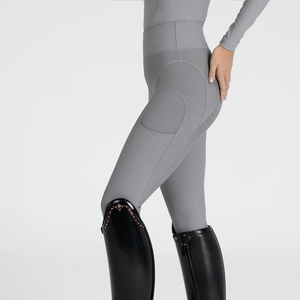 Mallas ecuestres para mujer, ropa personalizada con ajuste elástico y agarre completo, pantalones leggings para montar a caballo al por mayor - Product Image 3