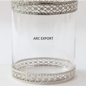 Luxury Gray <b>Steel</b> Metal Latest Designer Decoration Fancy Modern Decorating Unique With White Dome Decorating Canister Supplies - Product Image 6