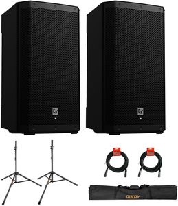 LIVRAISON GRATUITE ZLX-12BT Kit de haut-parleurs amplifiés 2 voies 1000W avec deux enceintes, deux housses et câbles - Product Image 4