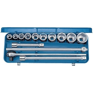 EMU-2 14-Piece 3/4" Metric <b>Socket</b> Wrench Set 32-50mm 6-Point 50 Teeth Chrome Vanadium Steel <b>Ratcheting</b> Industrial Grade GEDORE - Product Image 1
