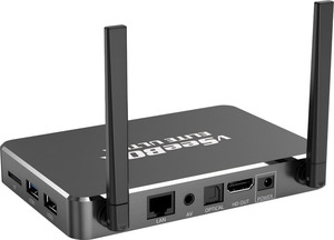 TOM Latest Quality Hot Selling Vseevox Elite Metal TV Box with 128GB <b>Storage</b> 4GB RAM 3-Year Warranty Waterproof Outdoor Speaker - Product Image 1