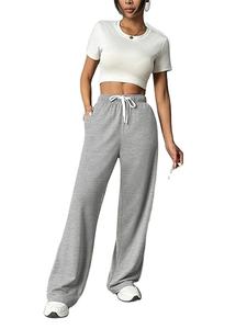 Pantalones Deportivos Extra Grandes de Alta Calidad para Mujer, Ropa Urbana de Invierno, Joggers con Logotipo Personalizado, Lisos, Corte Recto - Product Image 5