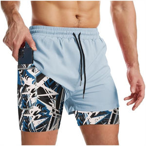 Shorts de jogging pour hommes de qualité supérieure OEM, shorts en tissu de soie, mi-fins, respirants, pour la course en plein air, shorts de sport amples pour hommes - Product Image 1