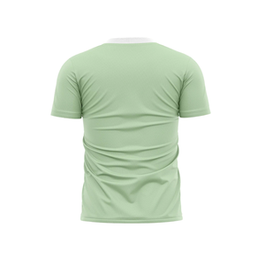 เสื้อยืดผู้ชายลายทางระบายอากาศสีอ่อนเสื้อยืดผ้าฝ้าย - Product Image 5