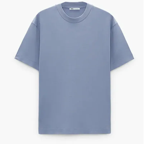 T-shirt homme uni de haute qualité, en coton soyeux, décontracté, respirant, à manches courtes, personnalisable avec logo en tissu. - Product Image 4