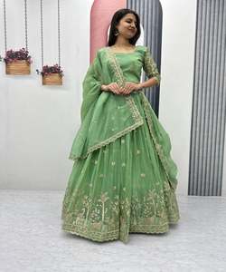 Púrpura Digital impreso trabajo Lehenga Choli para mujer festivo nupcial boda fiesta desgaste indio ropa blusa vestido Lehenga choli - Product Image 3