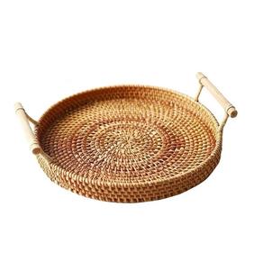 Wholesale Customized Metal Fruit Storage <b>Basket</b> Cheap Price Bamboo Rattan <b>Basket</b> for <b>Food</b> Storage - Product Image 4